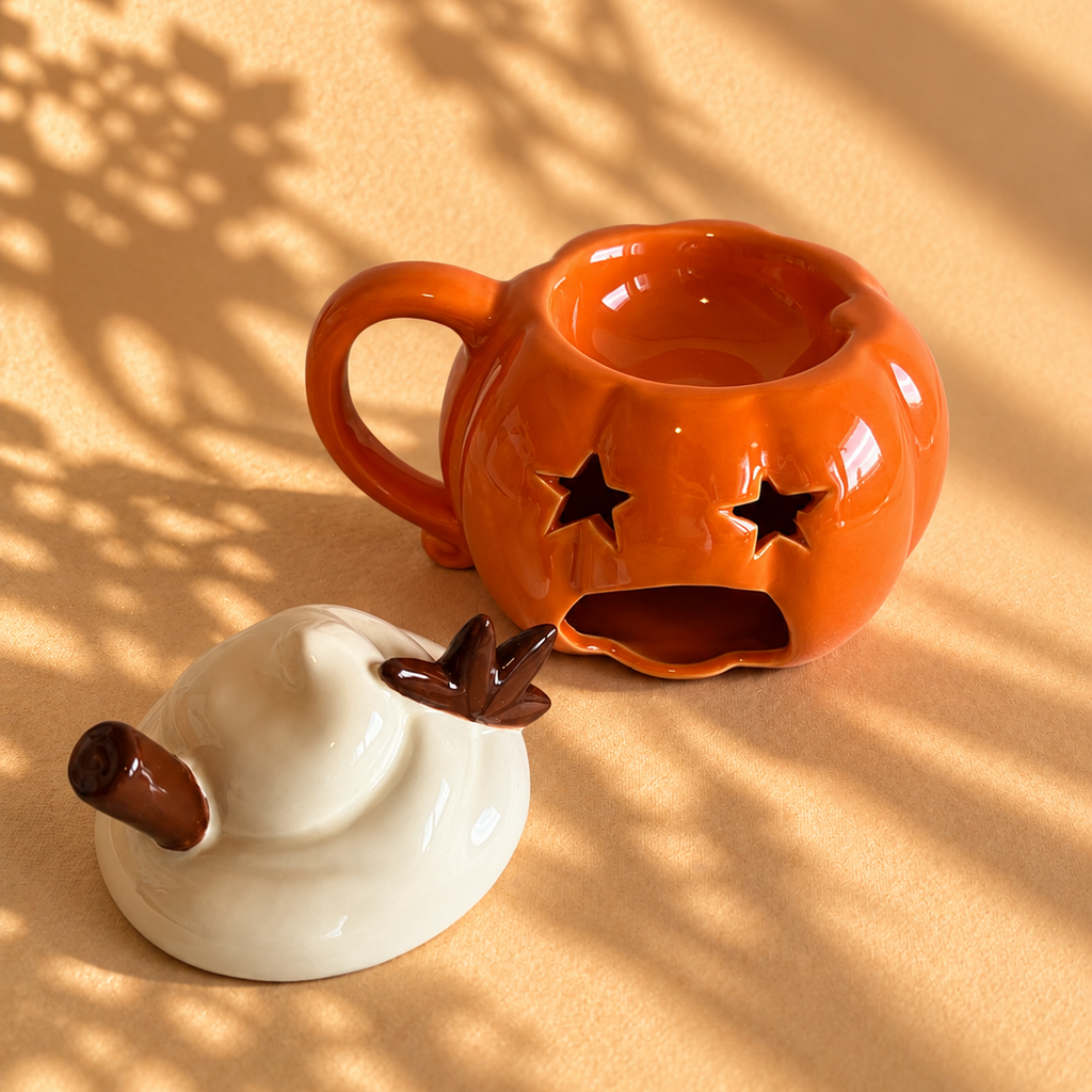 Quemador de Cera Calabaza con Crema